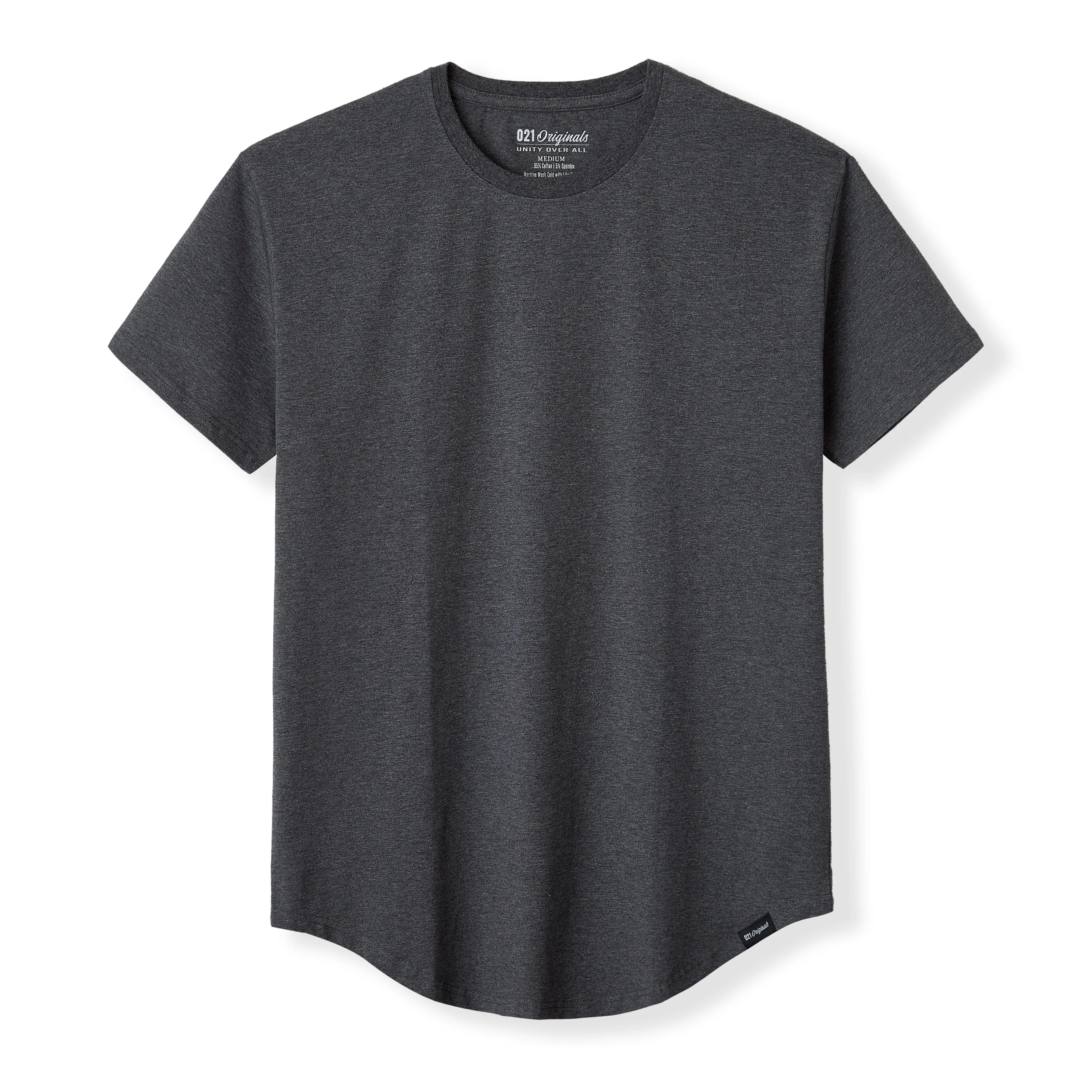 021 ESSENTIAL DROP-CUT T-SHIRT - DARK HEATHER