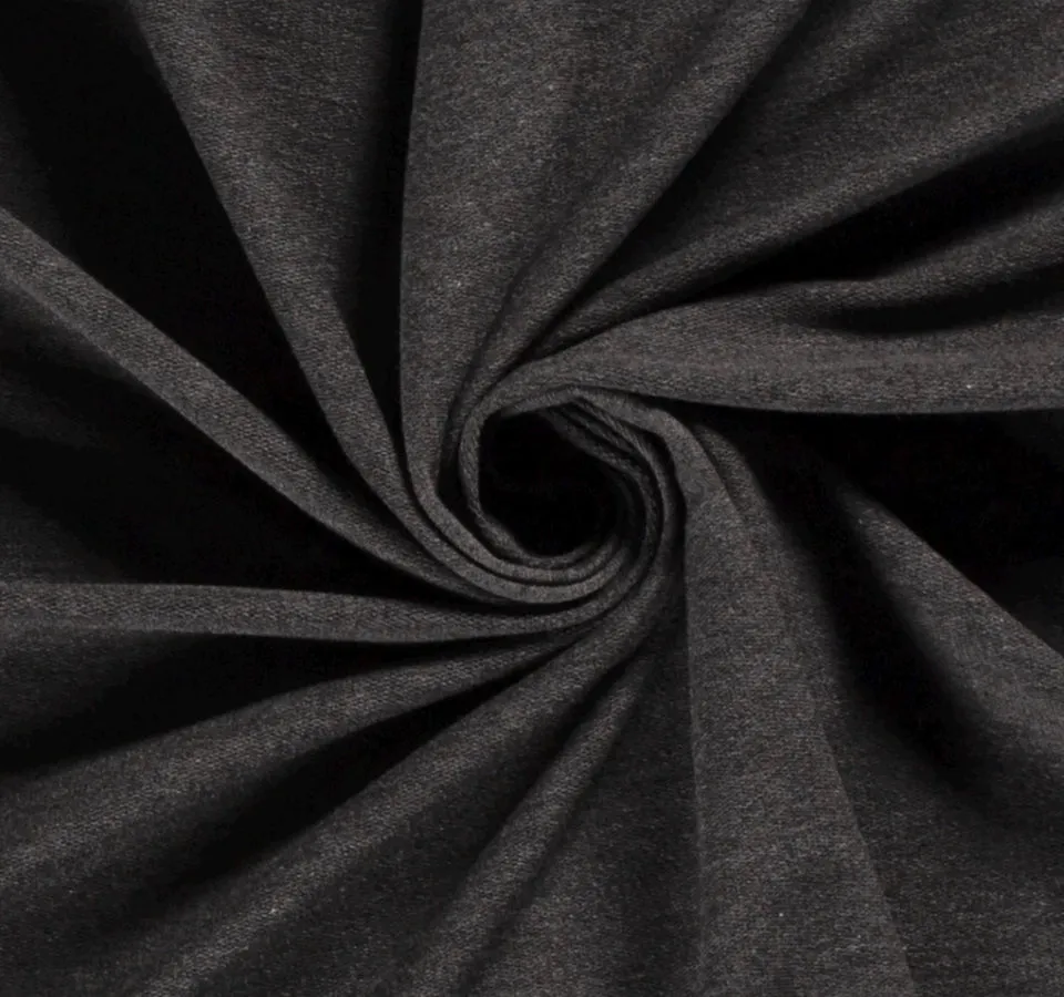 0.5M DARK GREY MARL FRENCH TERRY LOOP BACK (£12PM)