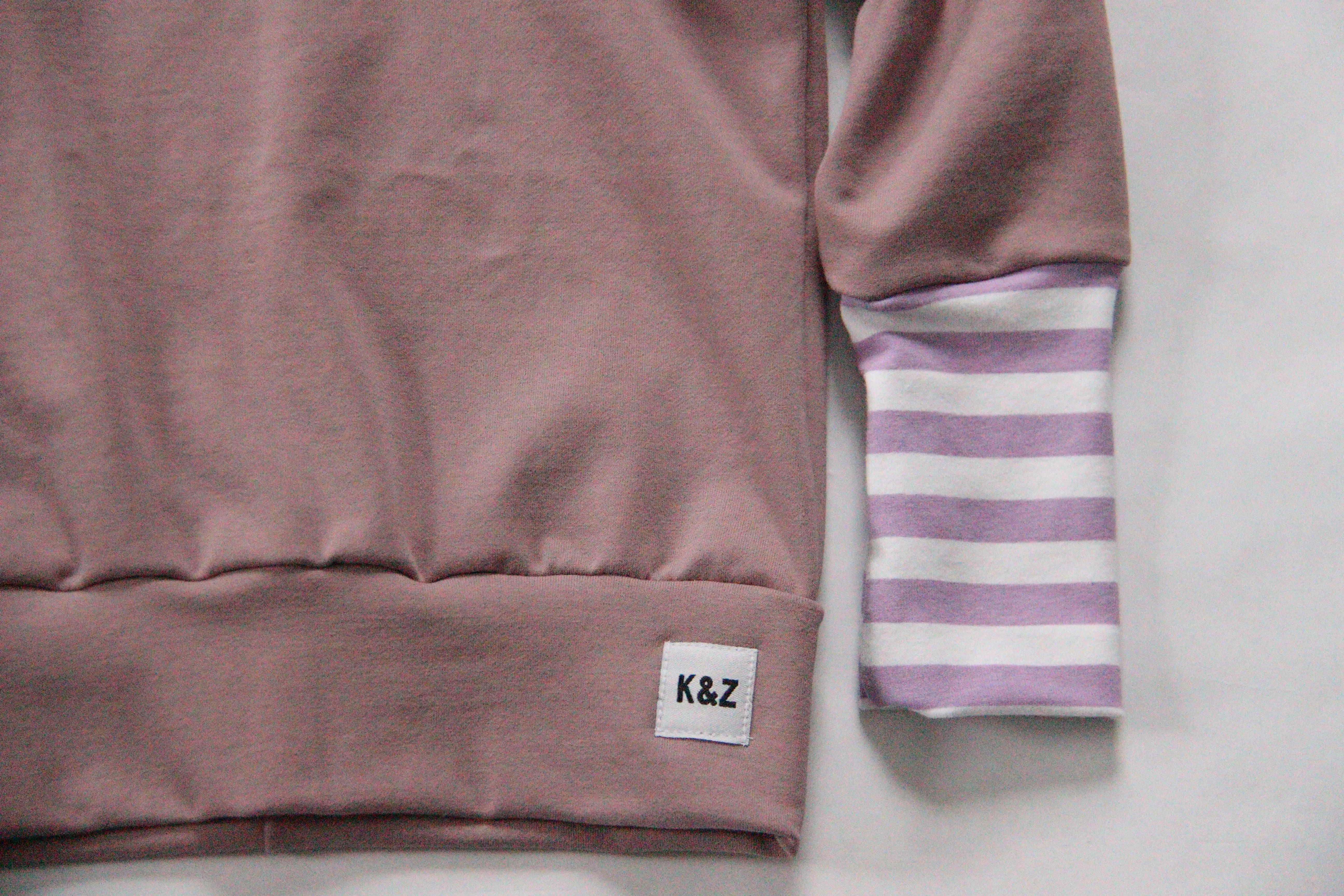 1-3y Purple Pastel Stripes Grow Hoodies