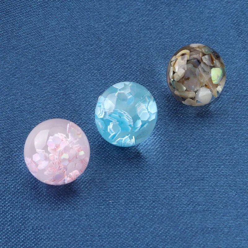 10mm Pink Turquoise Black Resin Ball High Shank Buttons for Shirts 20pcs