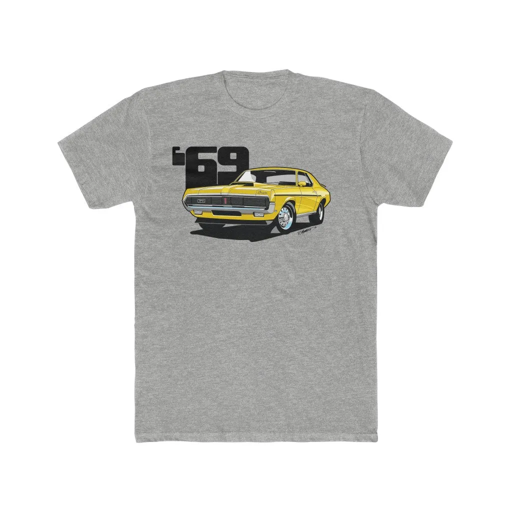 1969 Mercury Cougar Eliminator Yellow Men's Cotton Crew Tee