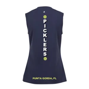 2024 Peace River Picklers Pickleball Ladies Performance Sleeveless Tank - Design 4