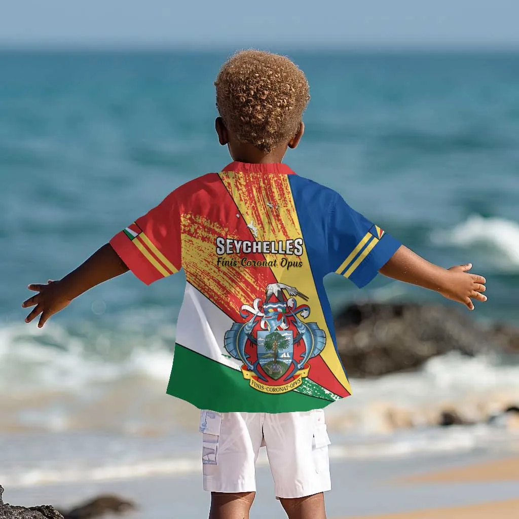 29 June Seychelles Independence Day Kid Hawaiian Shirt Flag Style LT14