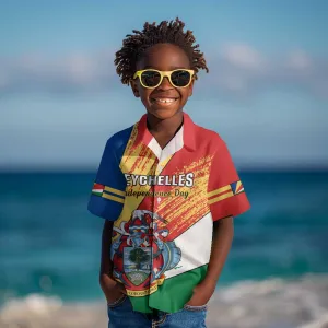 29 June Seychelles Independence Day Kid Hawaiian Shirt Flag Style LT14
