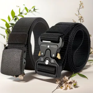 2pcs Tactical Belts with Quick Release Buckles Durable Nylon Stylish & Versatile
