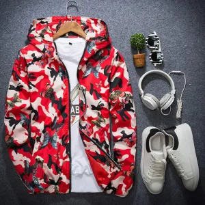 30 Pieces) Mens Casual Camouflage Print Autumn Jacket