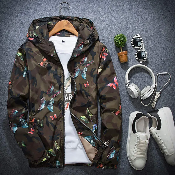30 Pieces) Mens Casual Camouflage Print Autumn Jacket