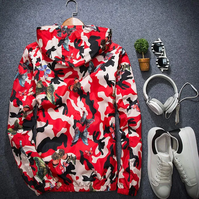 30 Pieces) Mens Casual Camouflage Print Autumn Jacket