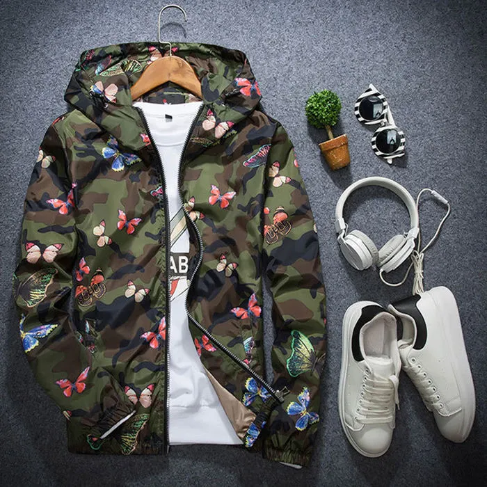 30 Pieces) Mens Casual Camouflage Print Autumn Jacket