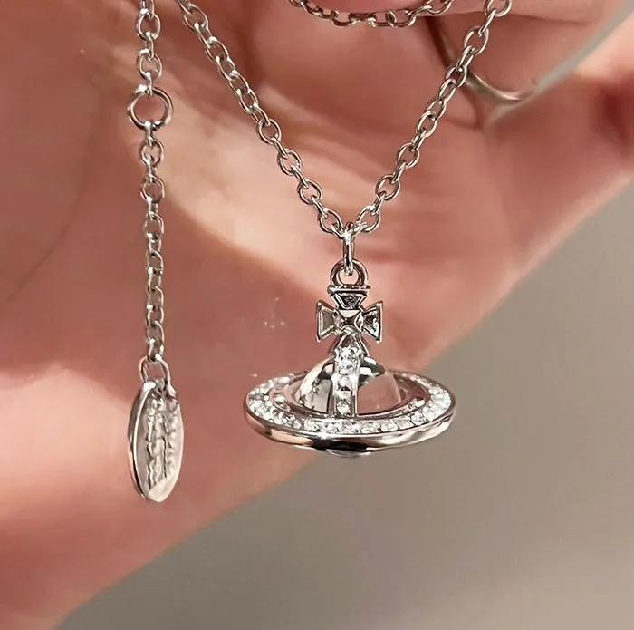 3D Saturn Necklace