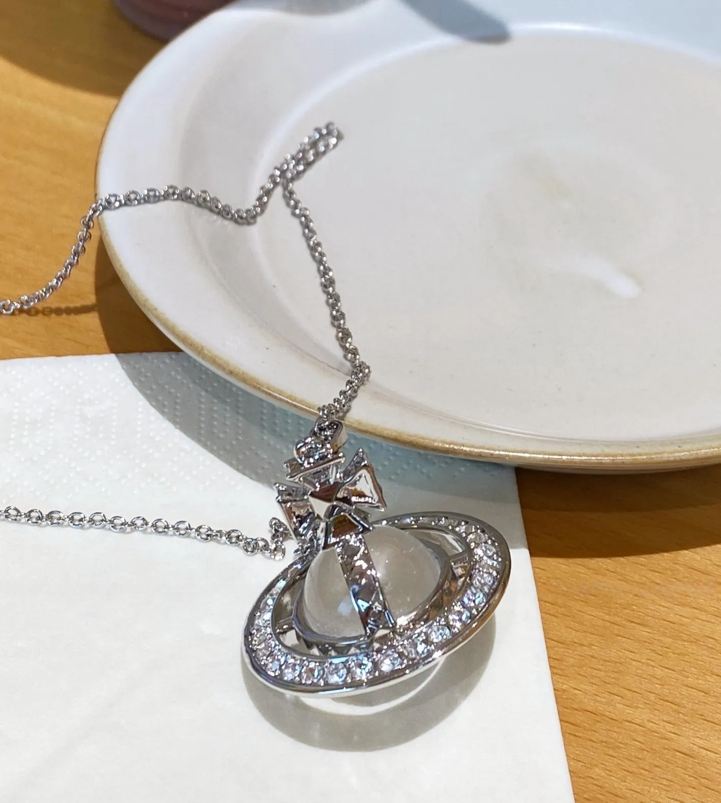 3D Saturn Necklace