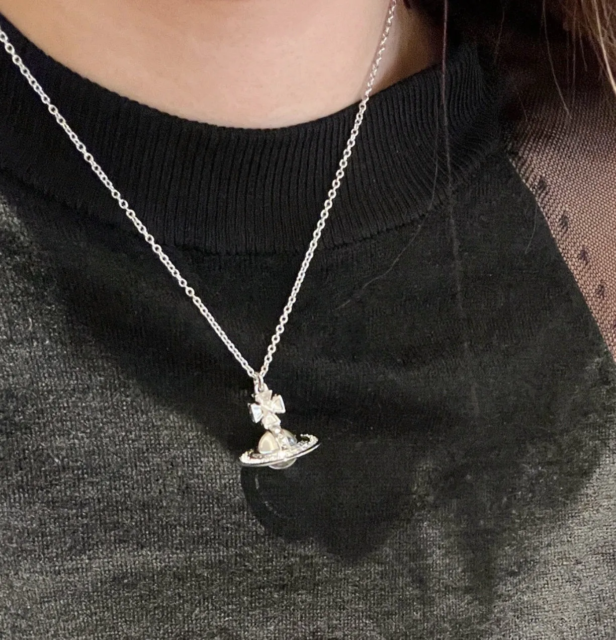 3D Saturn Necklace