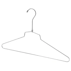 43cm Metal Suit Hanger With Bar (3.5mm thick) Sold in Bundles of 25/50/100
