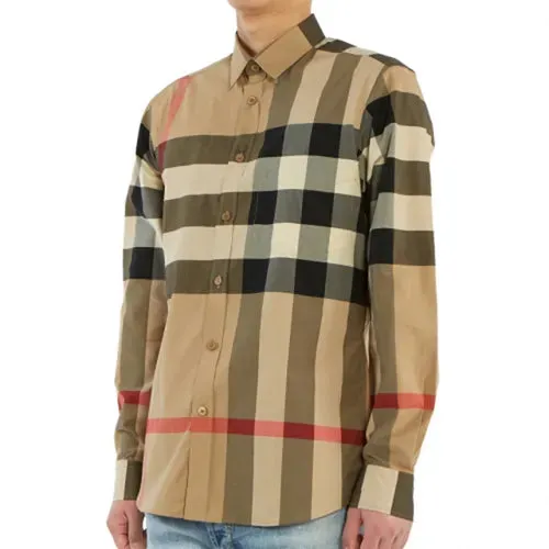 8010213 A7028 BEIGE BURBERRY MEN SHIRT