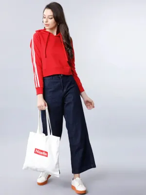 Ace Stripes Style Womens Crop Hoodie