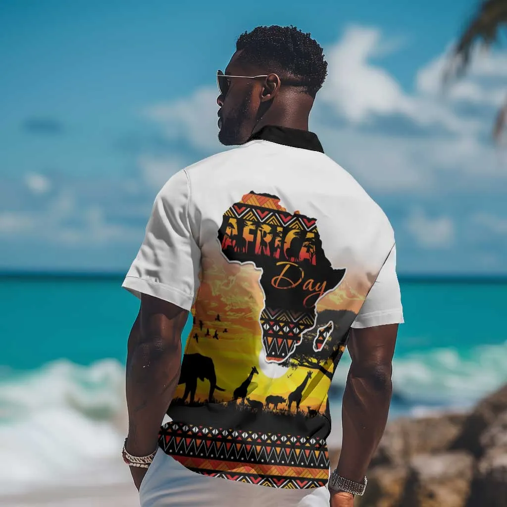 Africa Day Hawaiian Shirt Safari With Map - African Pattern LT15