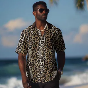 African Leopard Skin Pattern Hawaiian Shirt LT15