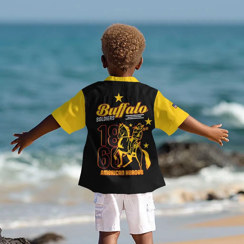 Afro-Americans Buffalo Soldiers Kid Hawaiian Shirt 9th and 10th Cavalry Regiment LT15