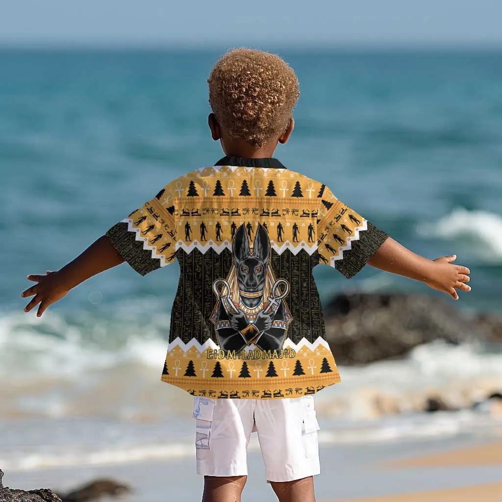 Afro Ancient Egyptian Kid Hawaiian Shirt Anubis - Merry Christmas LT15