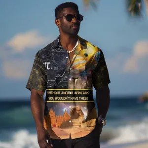 Afro Egyptian Pyramids Hawaiian Shirt Ancient African Achievements Galaxy DT04