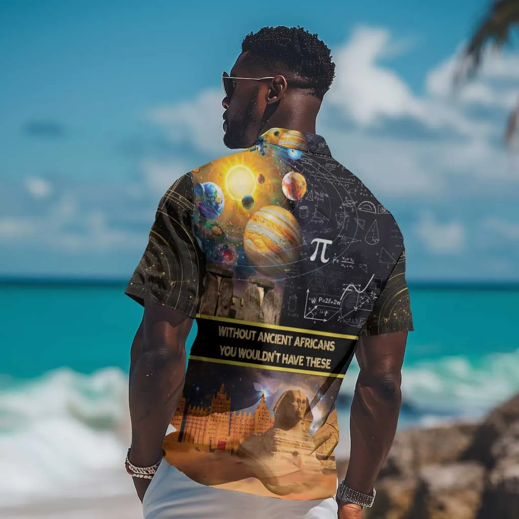 Afro Egyptian Pyramids Hawaiian Shirt Ancient African Achievements Galaxy DT04