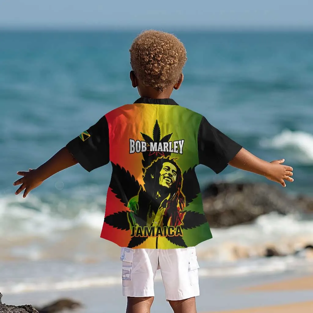 Afro Jamaica Legend Bob Kid Hawaiian Shirt The King Of Reggae LT14