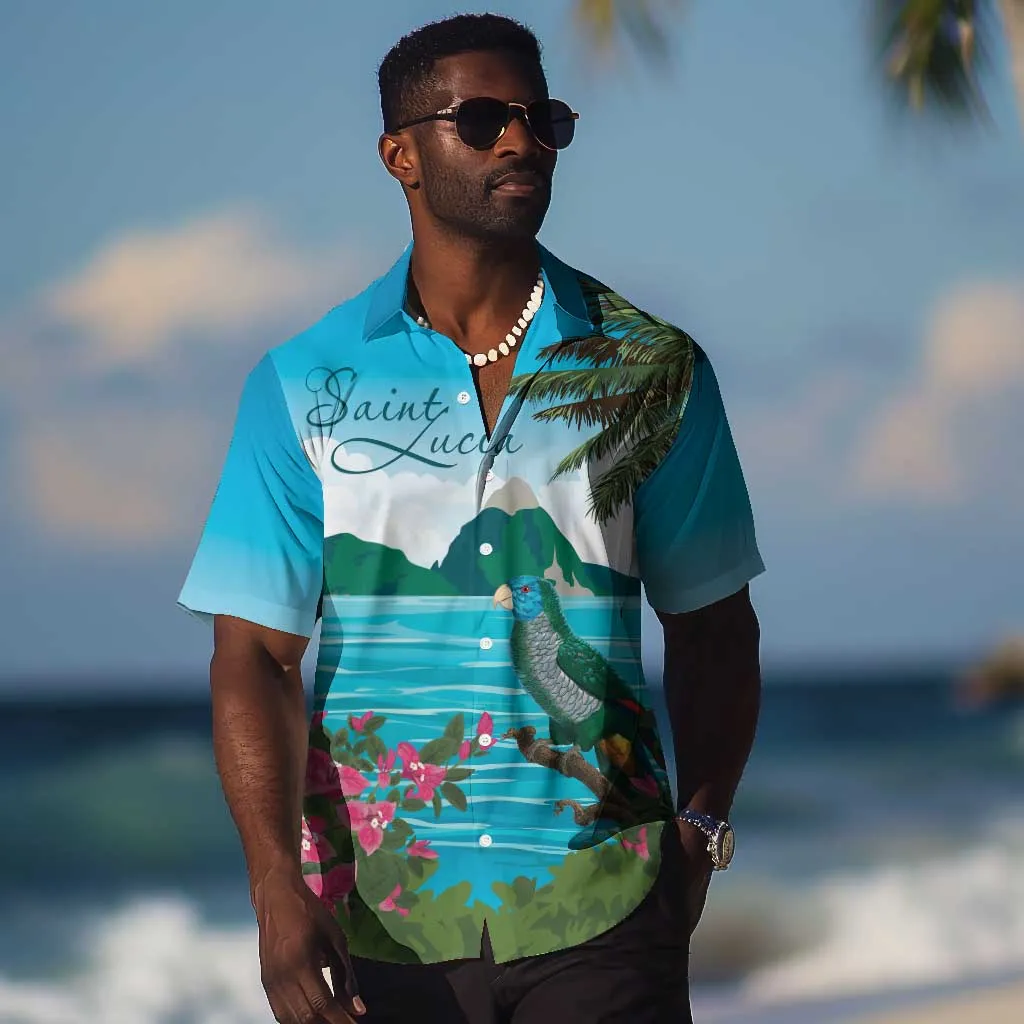 Afro-Saint Lucians Hawaiian Shirt Pitons Landscape LT7