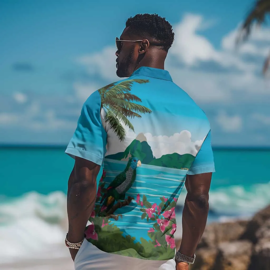 Afro-Saint Lucians Hawaiian Shirt Pitons Landscape LT7