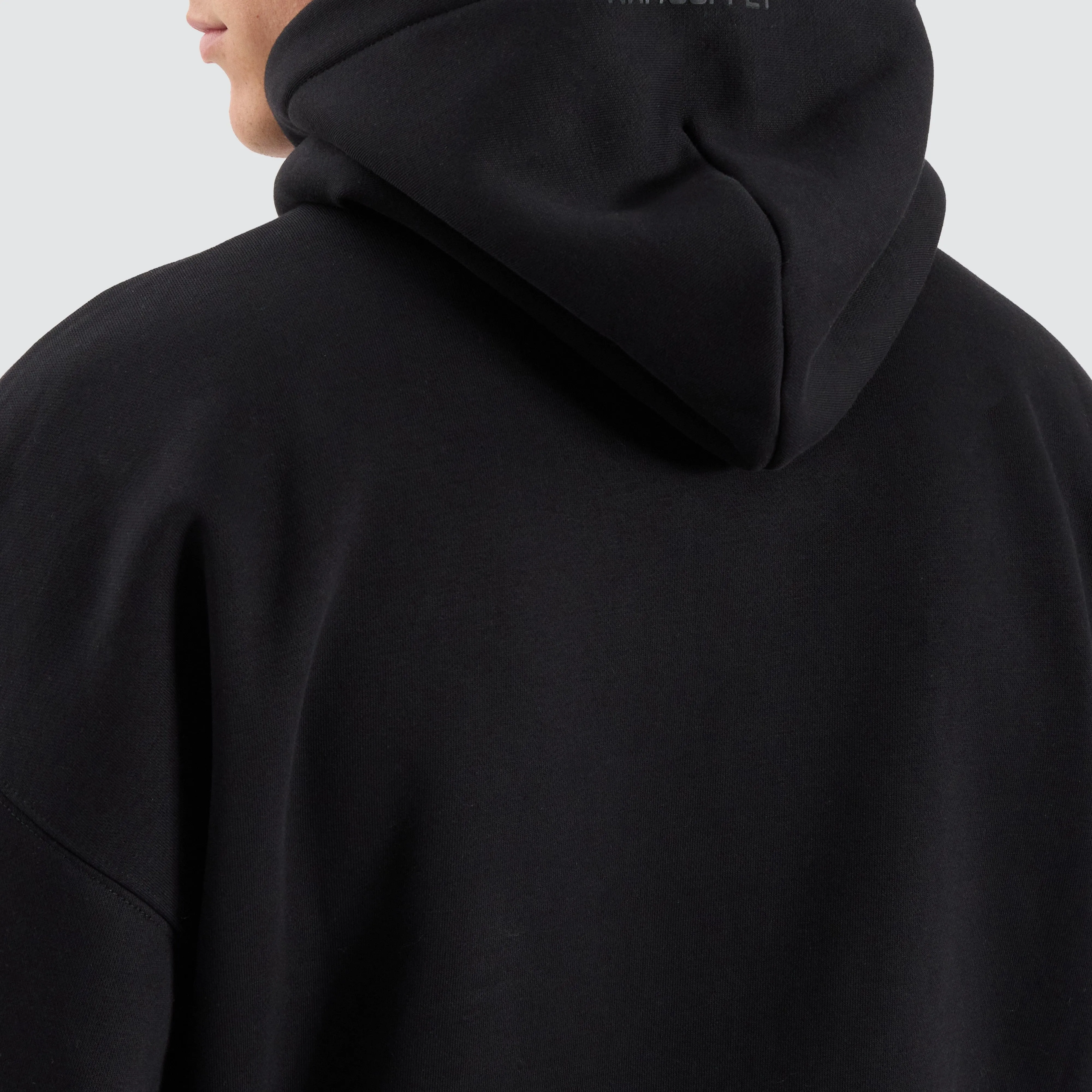 Airdrie Box Fit Hoodie Jet Black