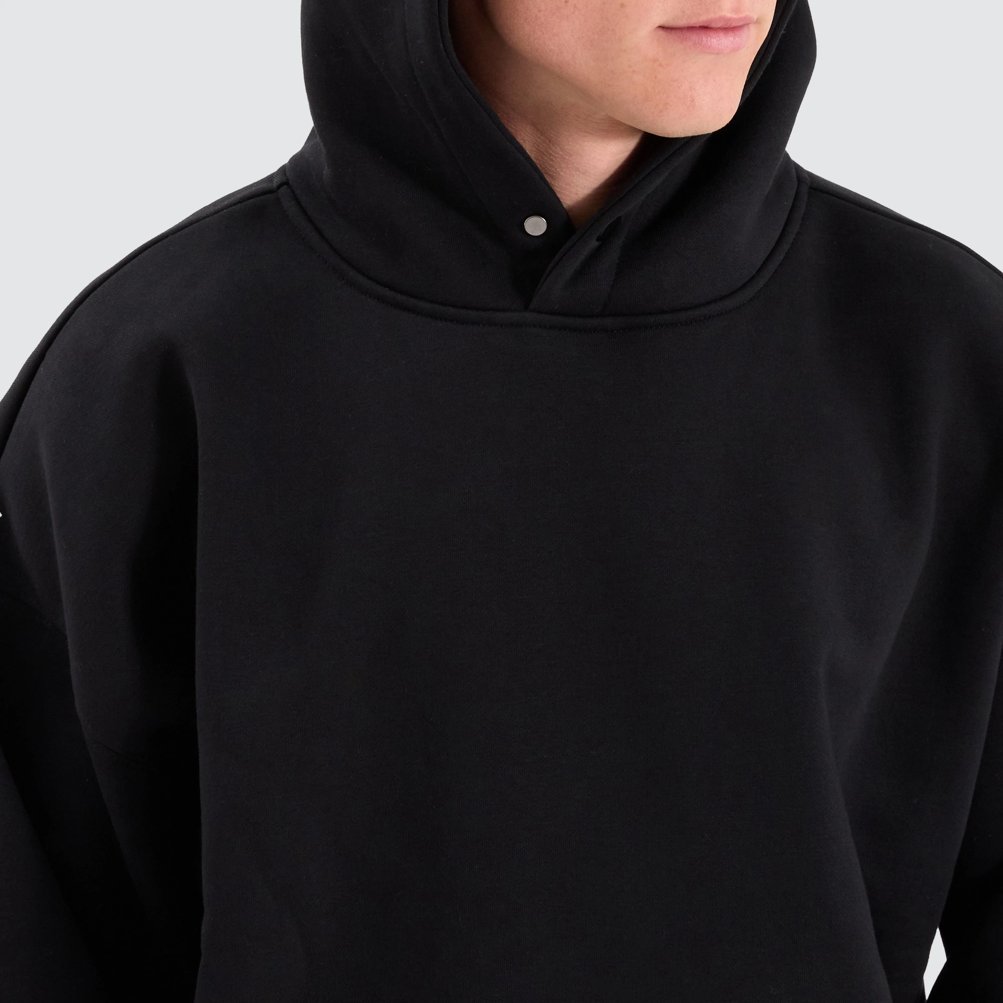 Airdrie Box Fit Hoodie Jet Black