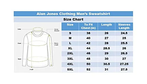 Alan Jones Clothing Men's Hooded Neck Cotton Printed Tapped Hoodie (Black, Medium)