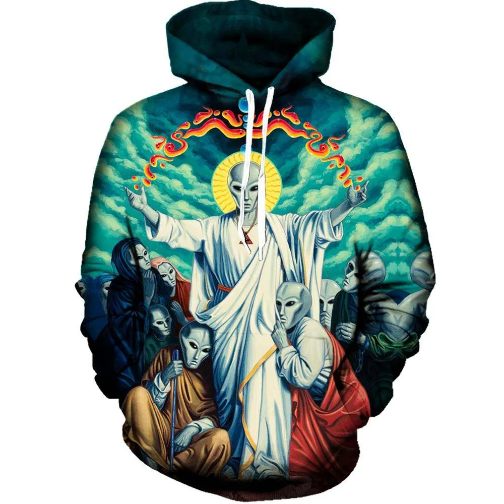 Alien Christ Womens Hoodie