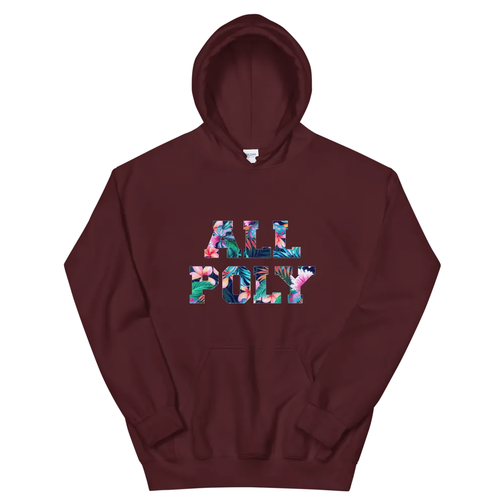 ALL POLY Floral ~ Signature *ADULT HOODIE*