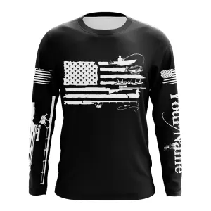 American Flag UV Protection Fishing Hunting Shirt For Fisherman Hunter A44