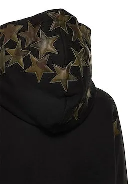 Amiri Chemist leather stars jersey hoodie