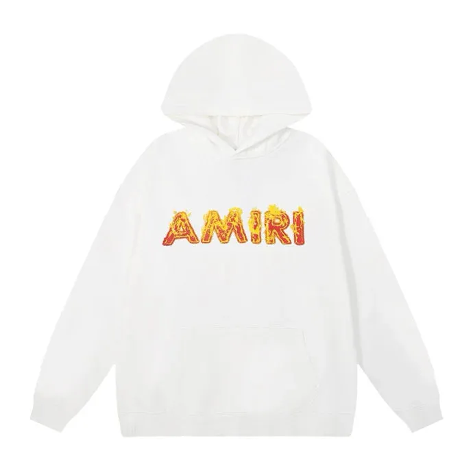 AMIRI || Flame Fire Effect Logo Hoodie