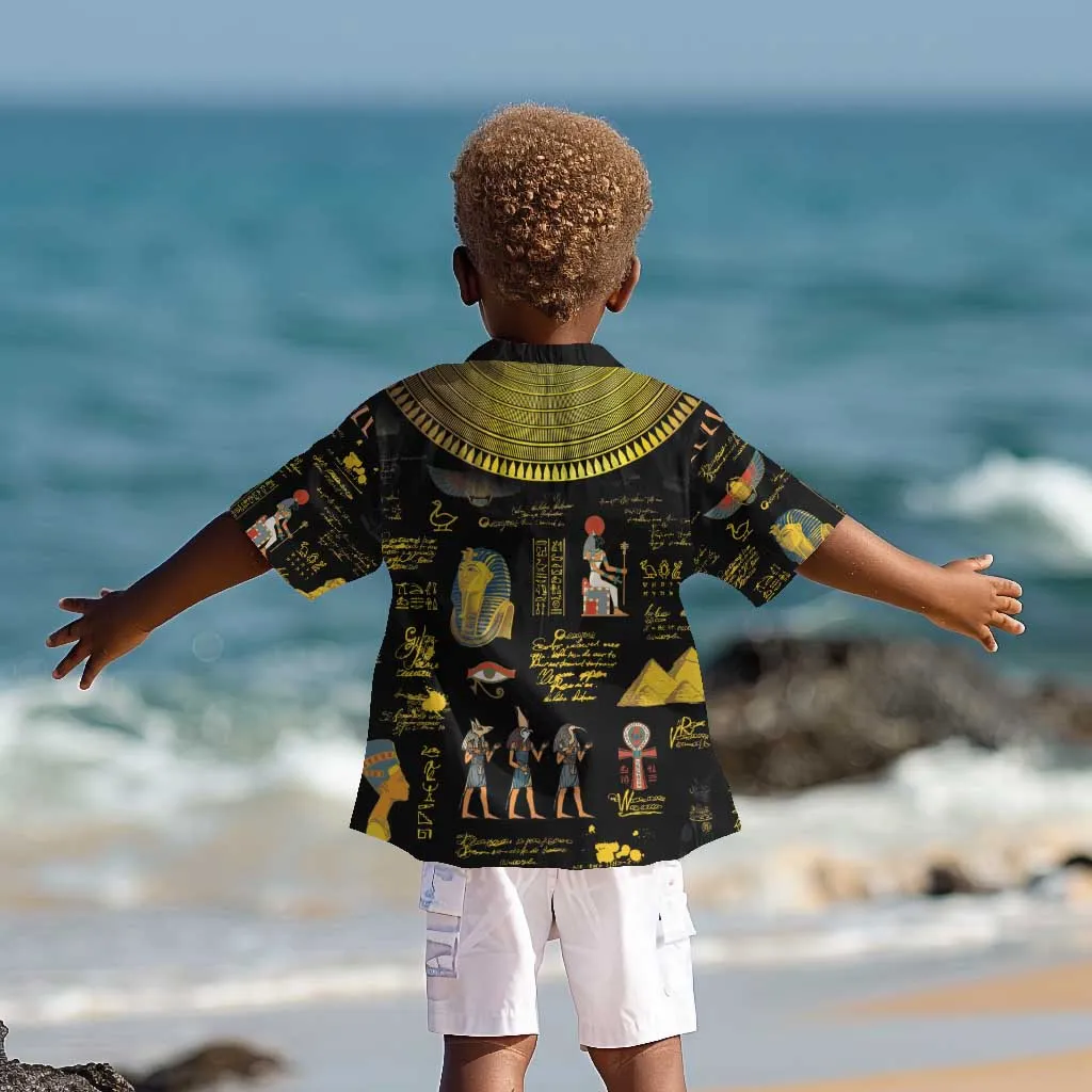 Ancient Egypt and Hieroglyphs Kid Hawaiian Shirt LT9