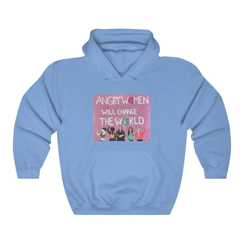 ANGRY WOMEN WILL CHANGE THE WORLD - Unisex Heavy Blend™ Hooded Sweatshirt