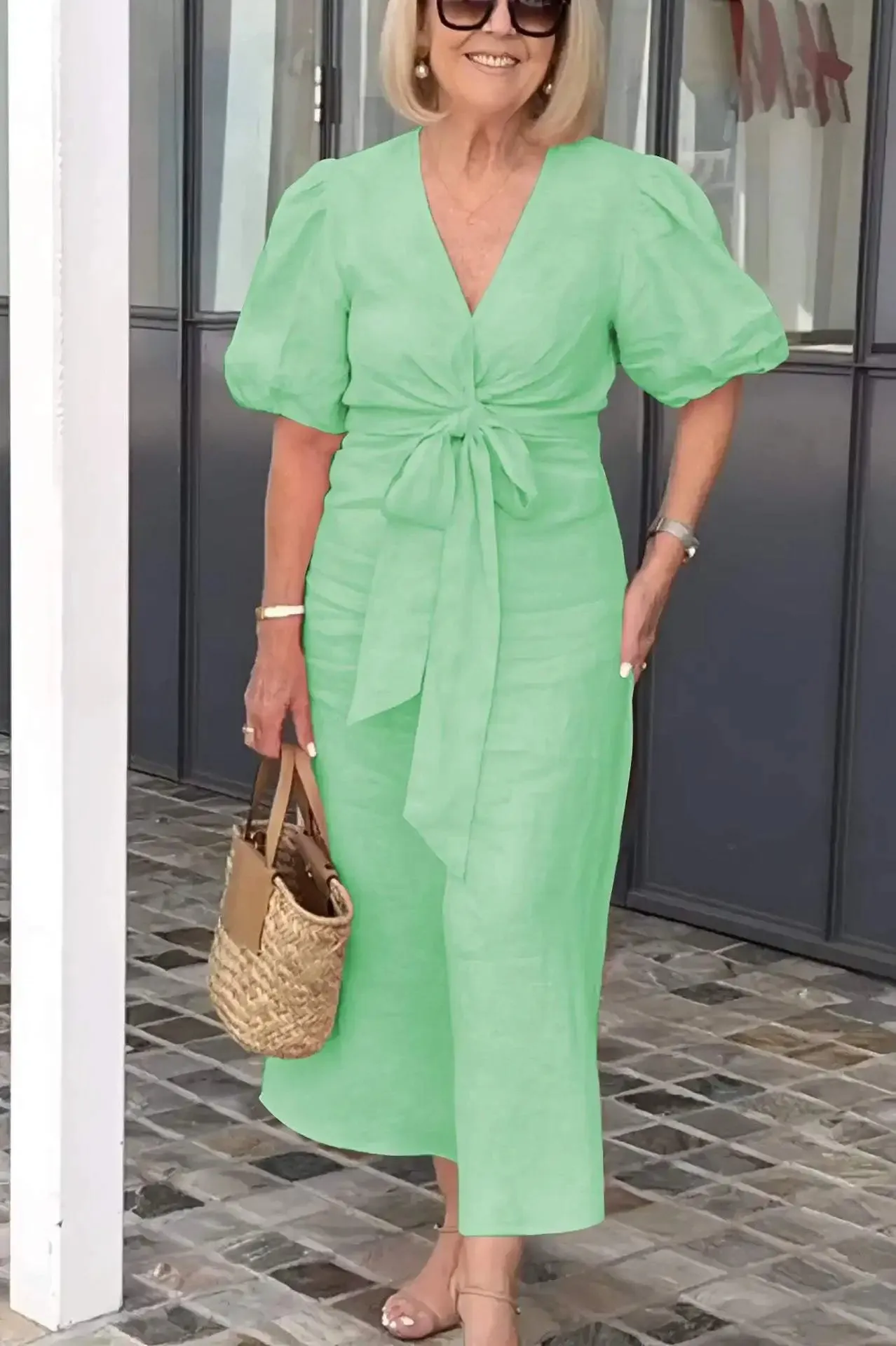 Aniza | Cotton V-Neck Dress