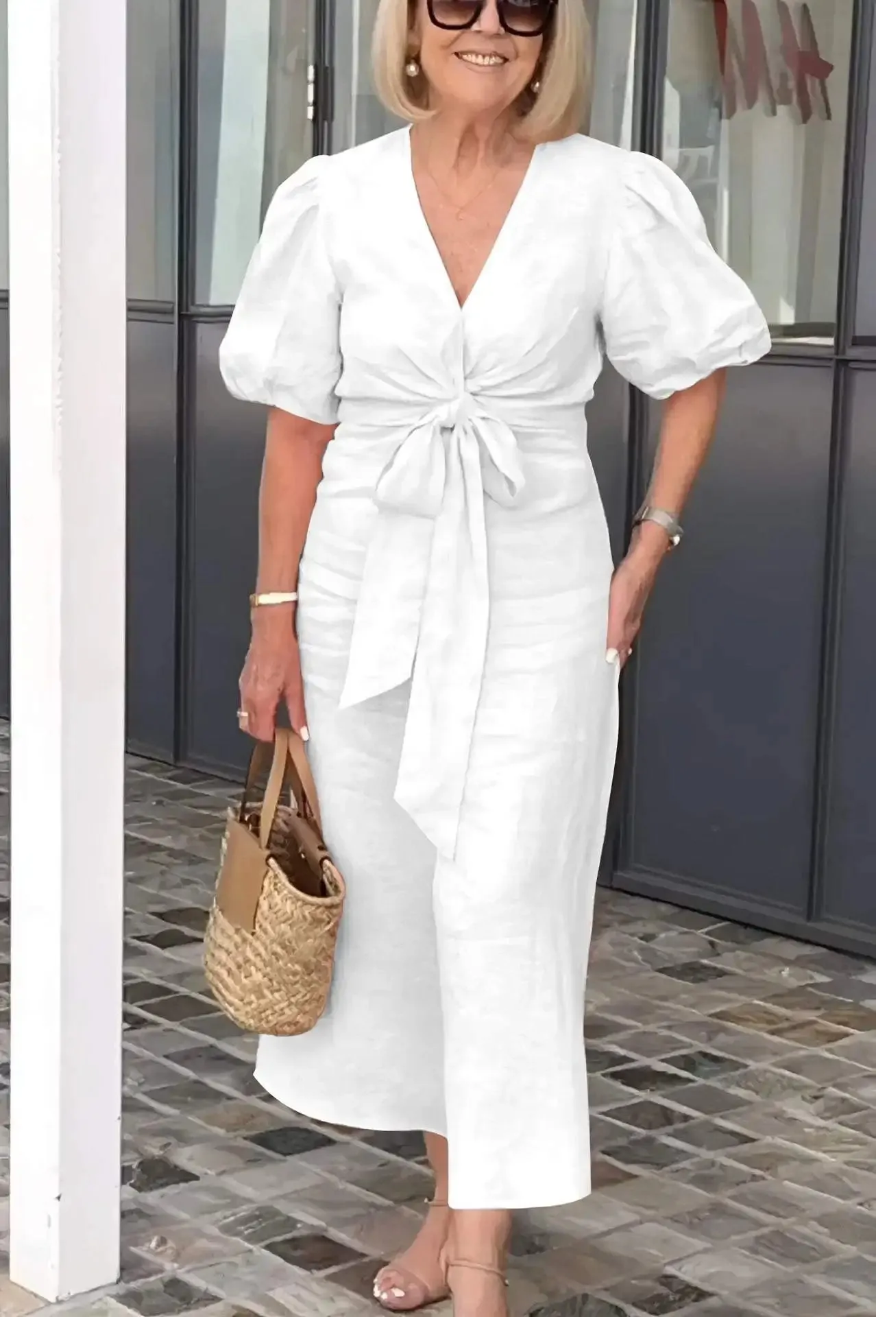 Aniza | Cotton V-Neck Dress