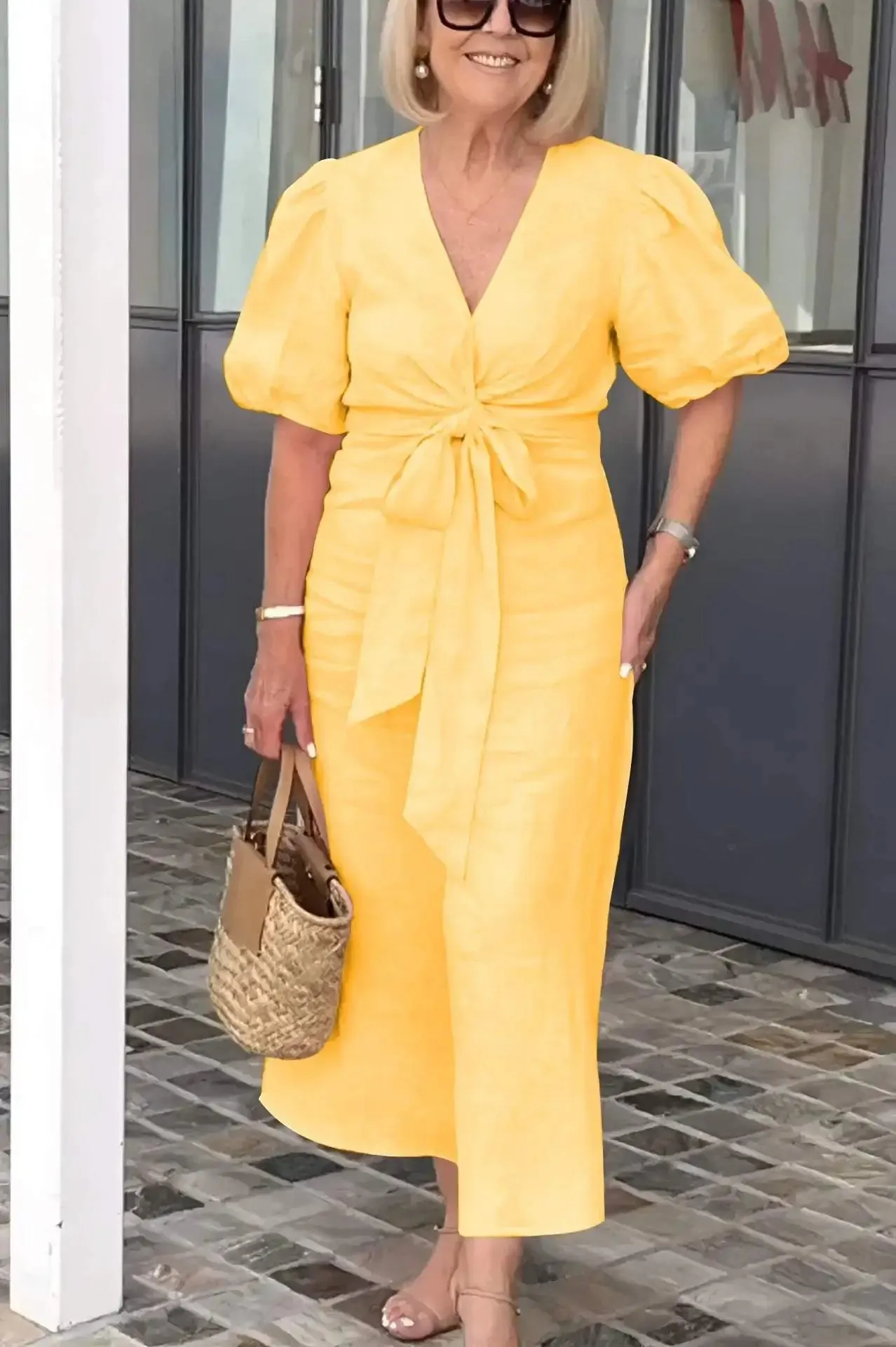 Aniza | Cotton V-Neck Dress