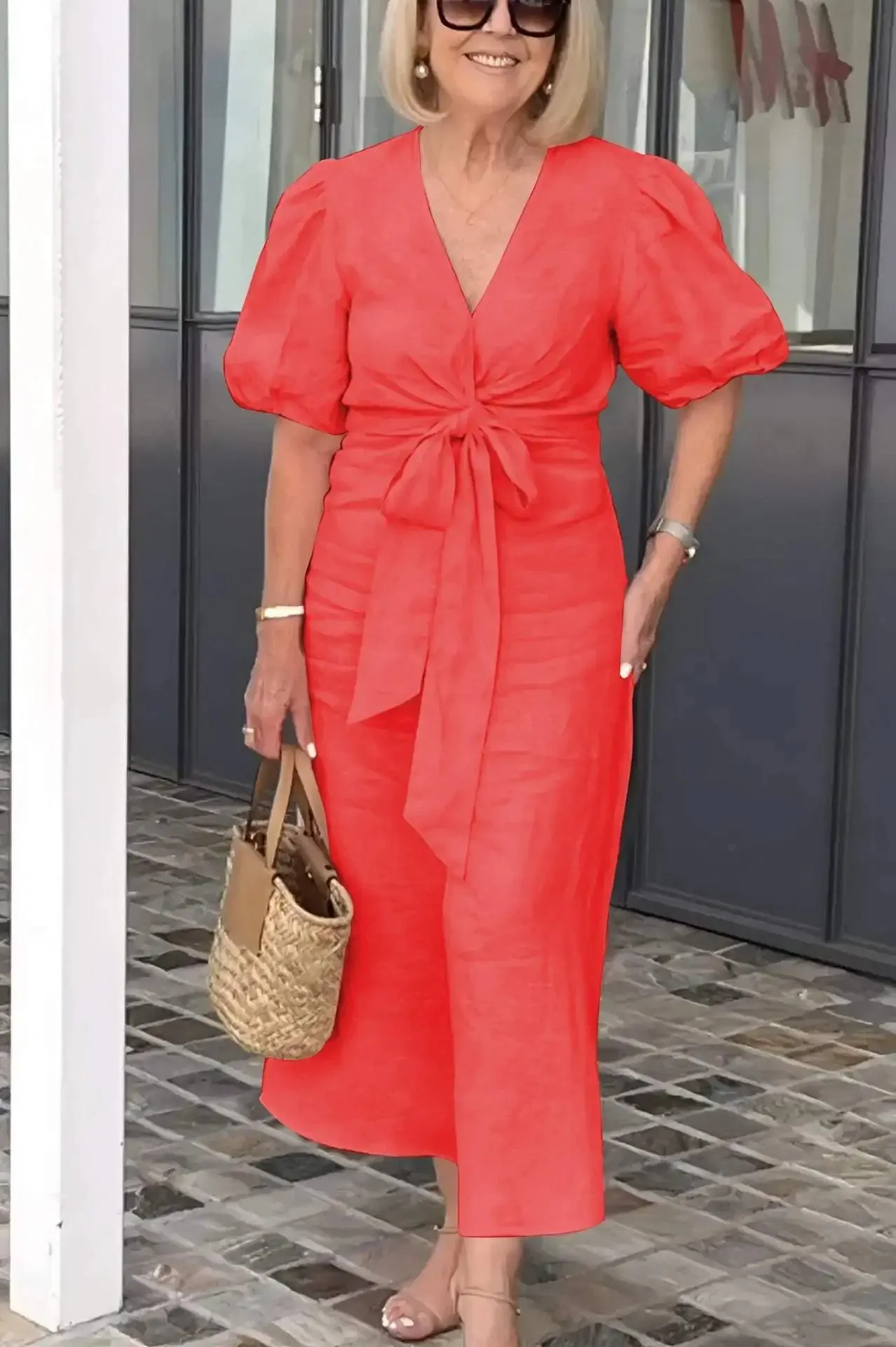 Aniza | Cotton V-Neck Dress