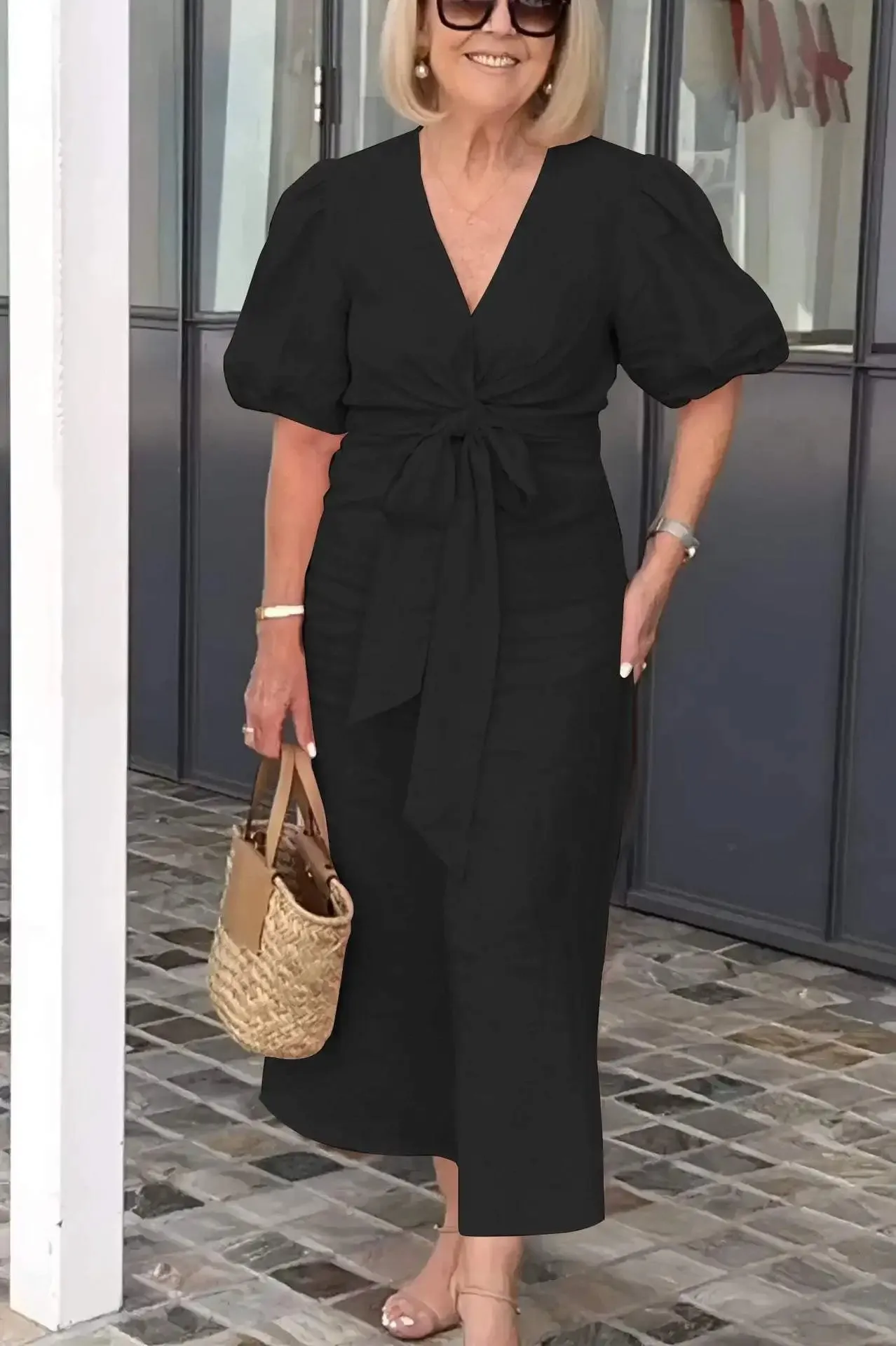Aniza | Cotton V-Neck Dress