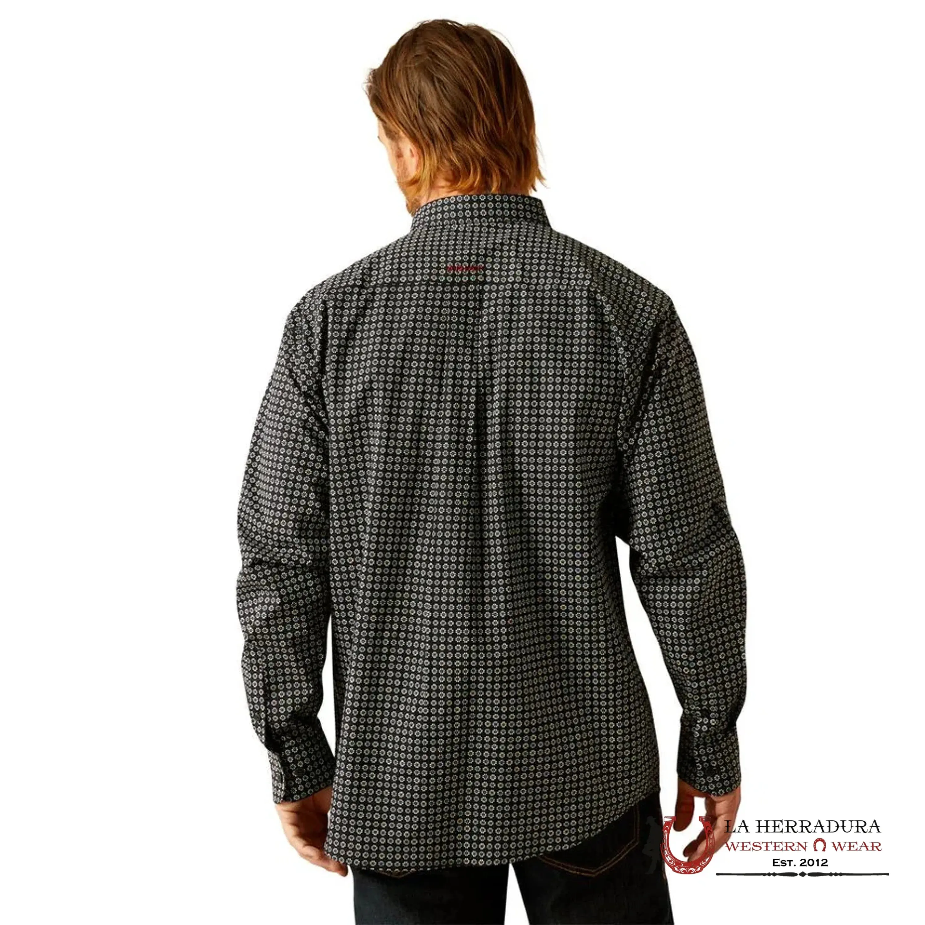 ARIAT MENS LONG SLEEVE SHIRT CLASSIC FIT GUSTAV TURQUOISE - 4641