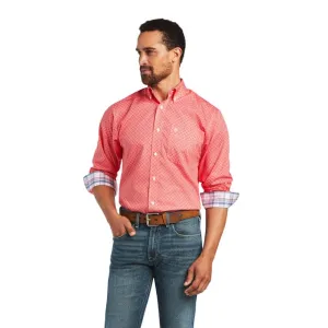 Ariat Shirt Mens Nathan Fitted Poppy Red