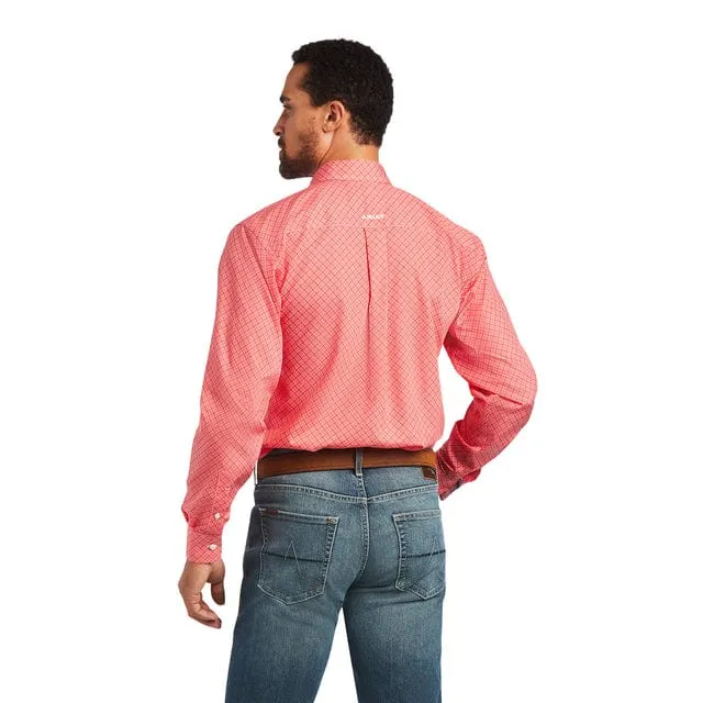 Ariat Shirt Mens Nathan Fitted Poppy Red