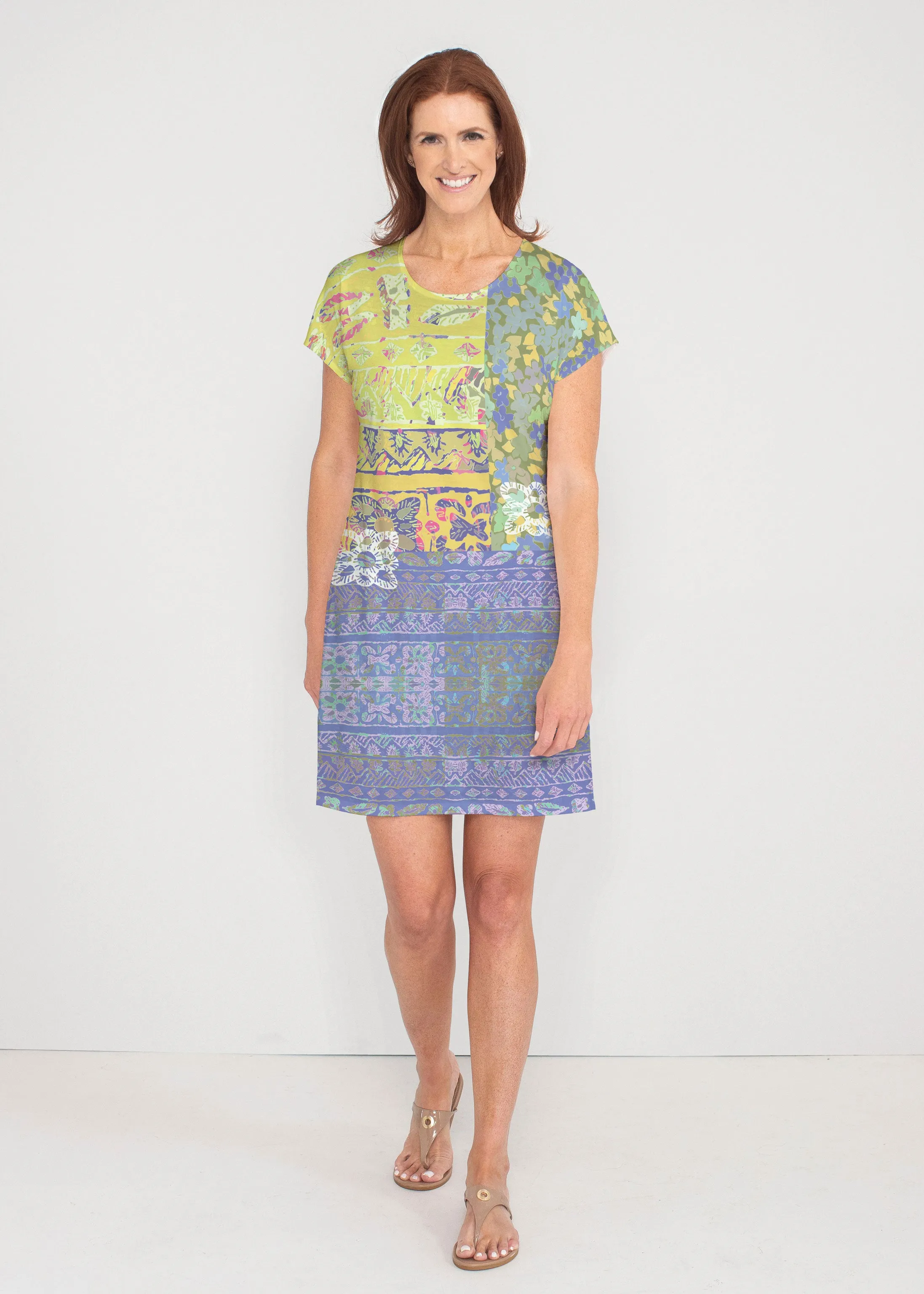 Aspen (19191) ~ French Terry Short Sleeve Crew Dress