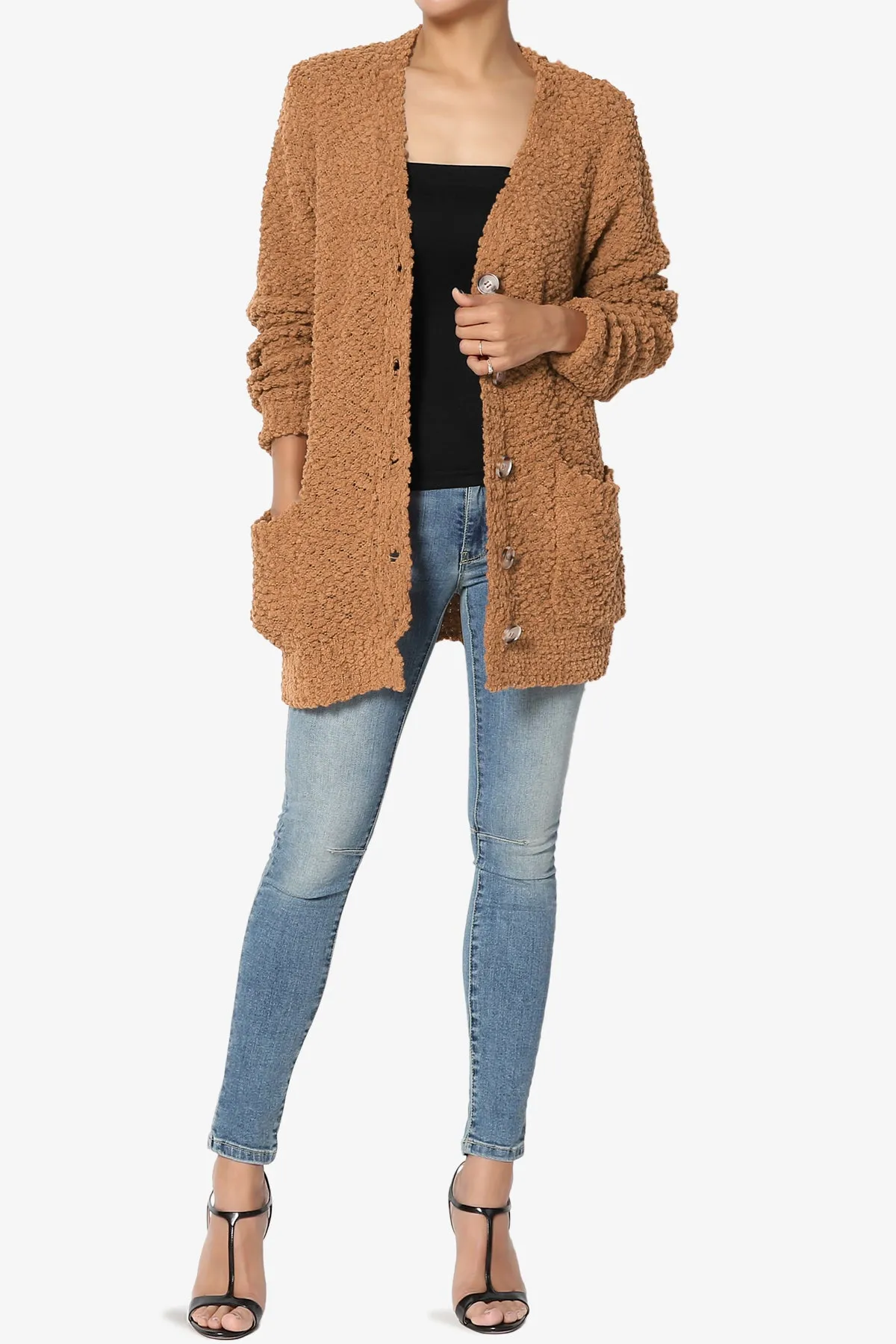 Barry Button Teddy Knit Sweater Cardigan