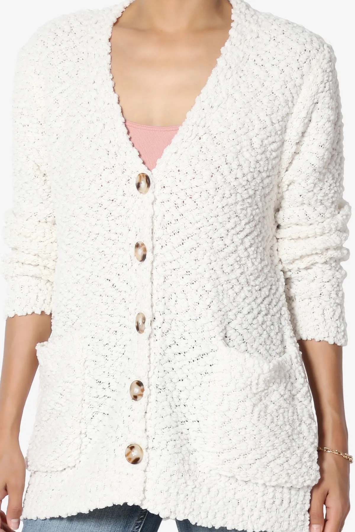 Barry Button Teddy Knit Sweater Cardigan