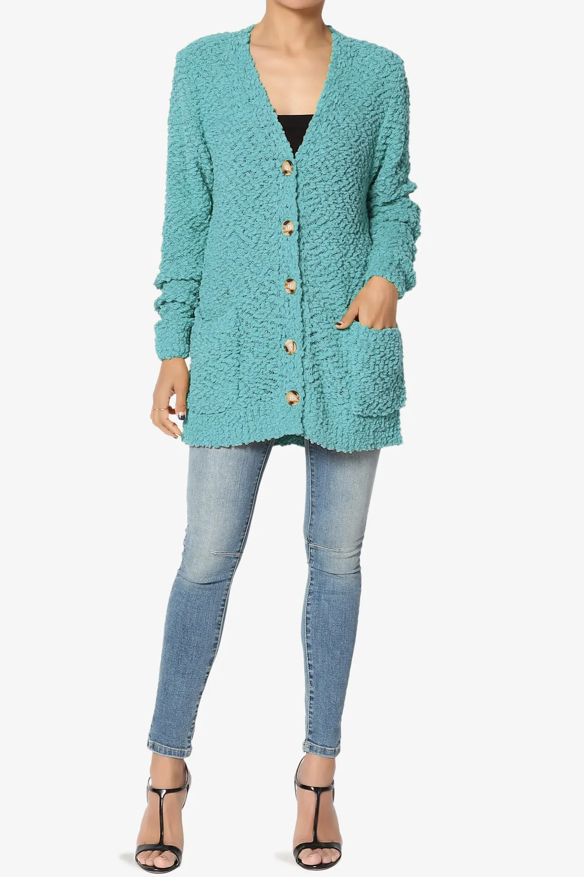 Barry Button Teddy Knit Sweater Cardigan